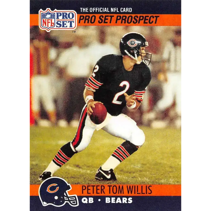 1990 Pro Set #728 Peter Tom Willis NM-MT RC Rookie Chicago Bears Football Card - Football Card Single