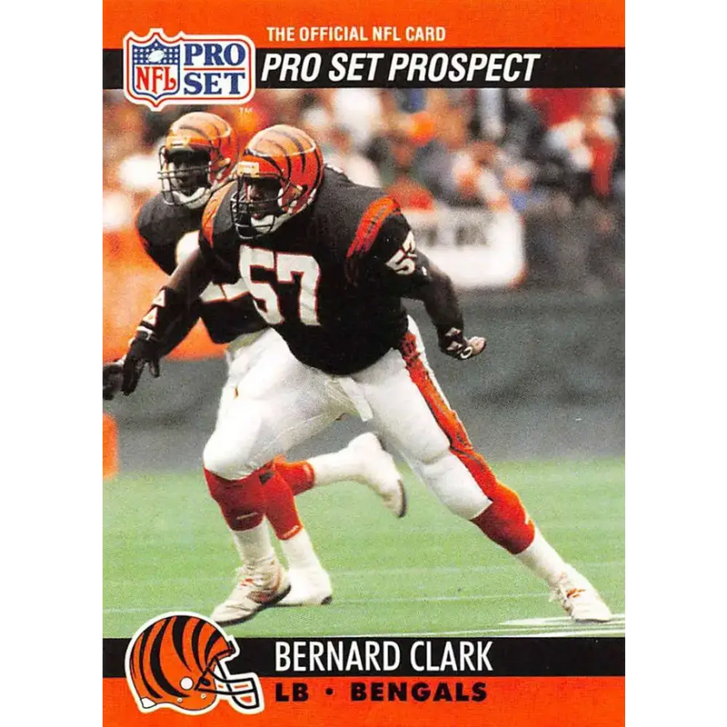 1990 Pro Set #729 Bernard Clark NM-MT RC Rookie Cincinnati Bengals Football Card - Football Card Single