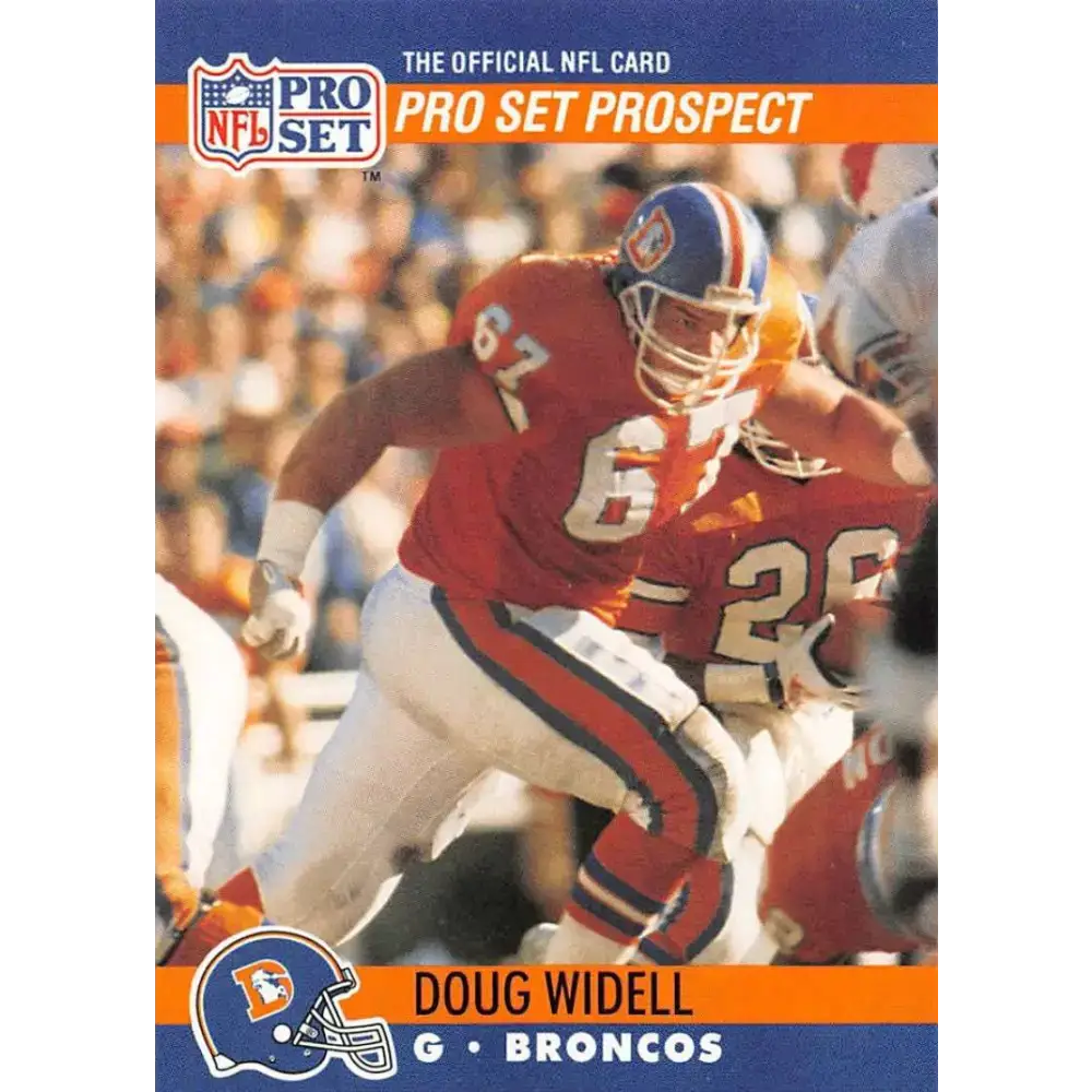 1990 Pro Set #730 Doug Widell NM-MT RC Rookie Denver Broncos Football Card - Football Card Single