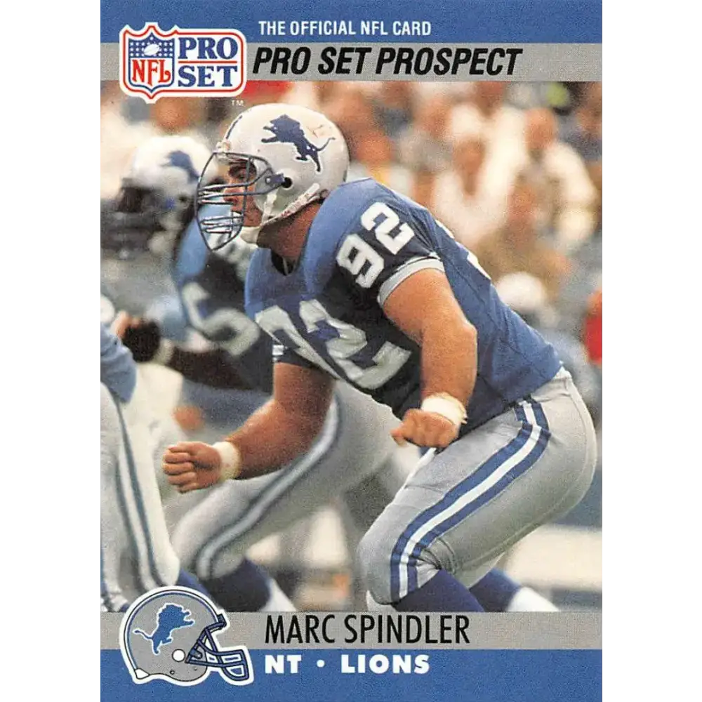 1990 Pro Set #733 Marc Spindler NM-MT RC Rookie Detroit Lions Football Card - Football Card Single