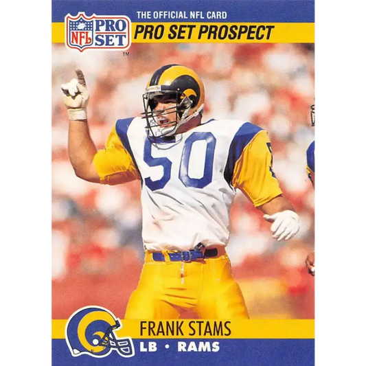 1990 Pro Set #736 Frank Stams NM-MT Los Angeles Rams Football Card - Football Card Single