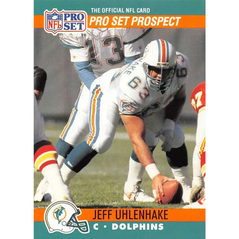 1990 Pro Set #737 Jeff Uhlenhake NM-MT Miami Dolphins Football Card - Football Card Single