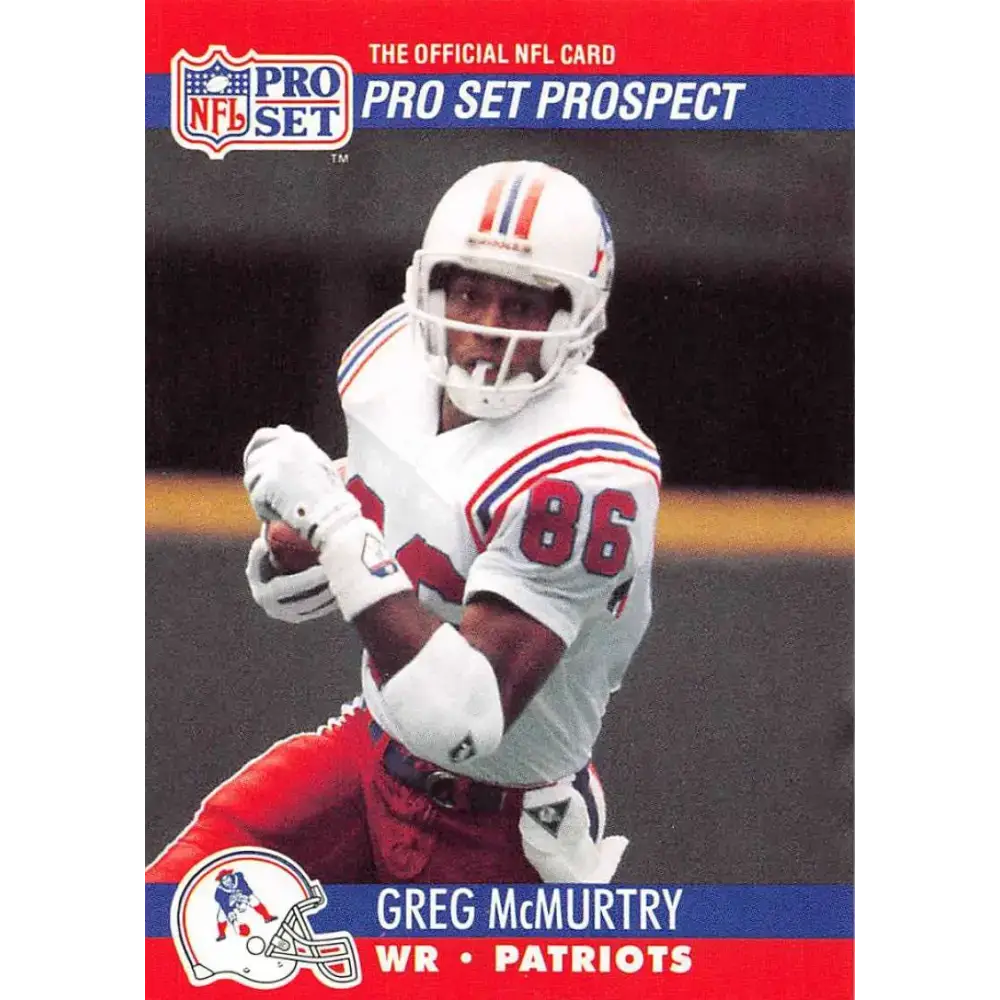 1990 Pro Set #740 Greg McMurtry NM-MT RC Rookie New England Patriots Football Card - Football Card Single