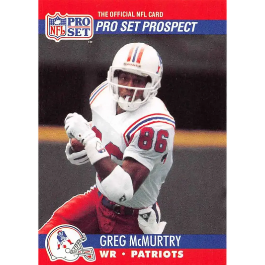1990 Pro Set #740 Greg McMurtry NM-MT RC Rookie New England Patriots Football Card - Football Card Single