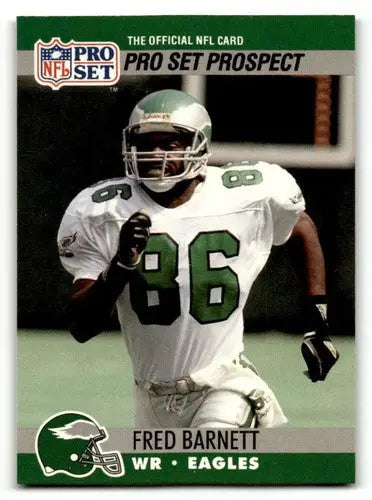 Fred Barnett Philadelphia Eagles football card from 1990 Pro Set #746 with EX condition