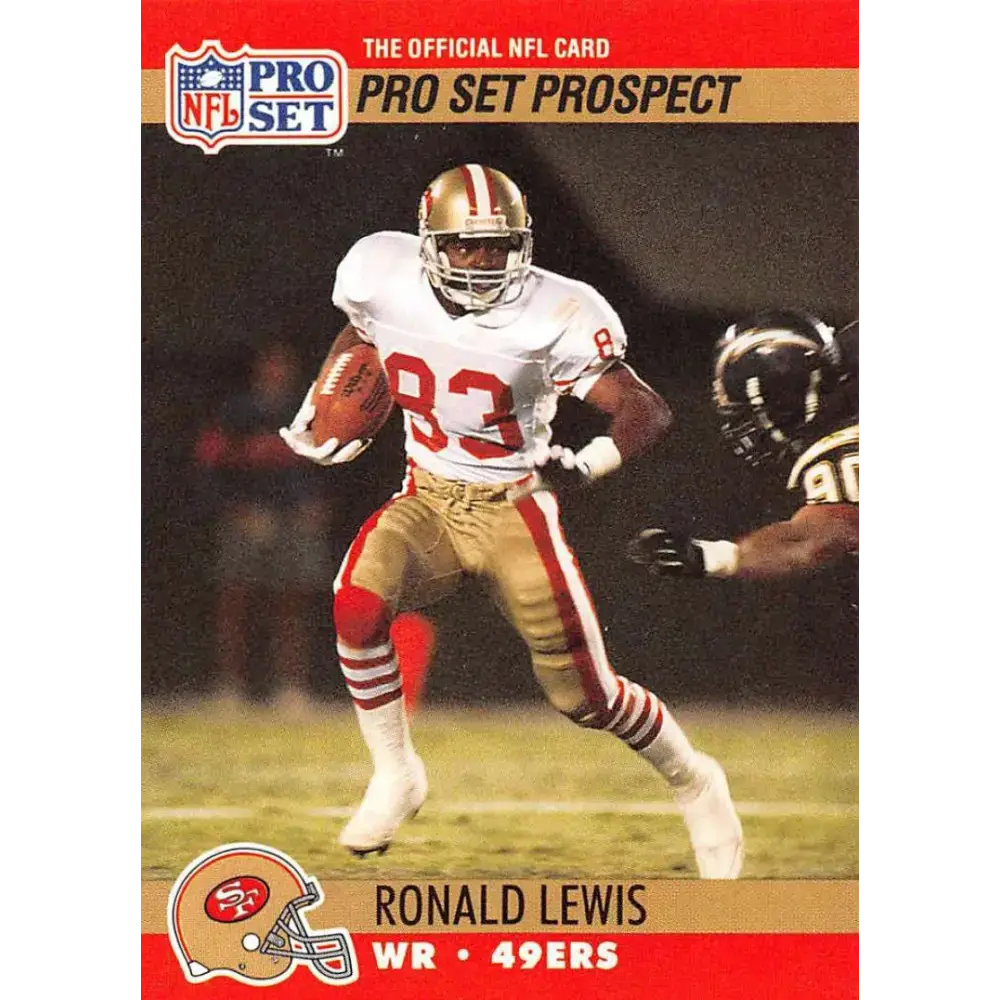 1990 Pro Set #750 Ronald Lewis NM-MT RC Rookie San Francisco 49ers Football Card - Football Card Single