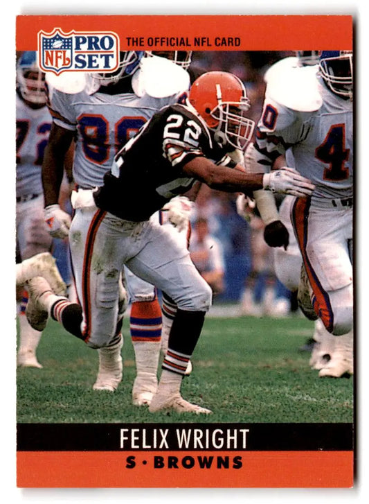 1990 Pro Set #76 Felix Wright - Football Card Single