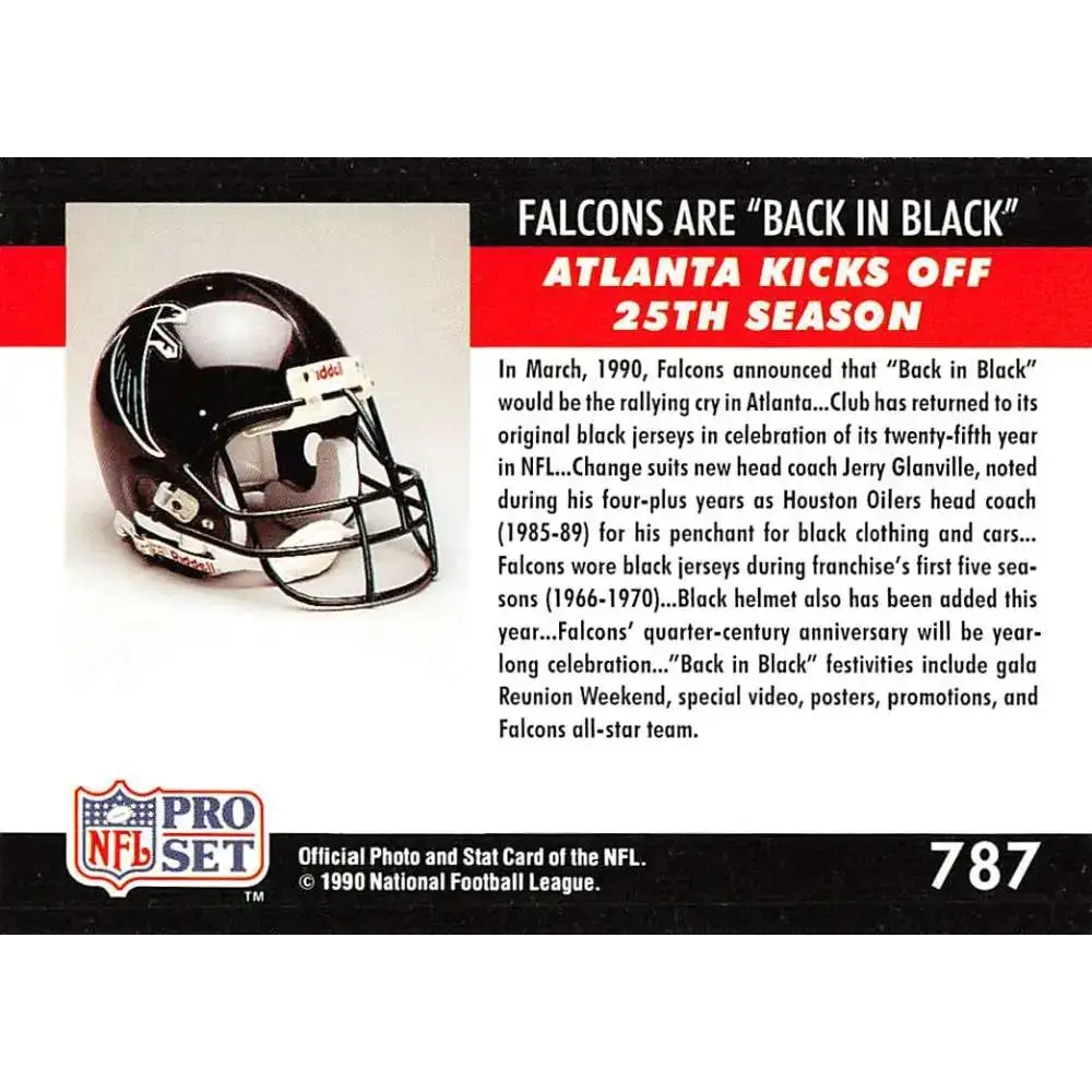 1990 Pro Set #787 Jerry Glanville NM-MT Atlanta Falcons Football Card - Football Card Single