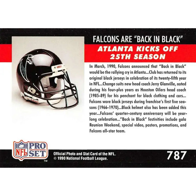 1990 Pro Set #787 Jerry Glanville NM-MT Atlanta Falcons Football Card - Football Card Single