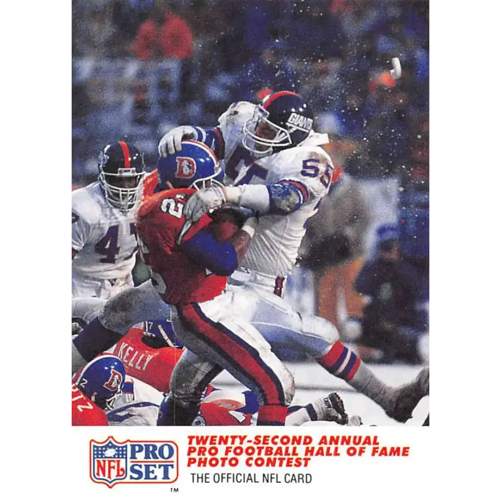 1990 Pro Set #791 Gary Reasons/Bobby Humphrey NM-MT New York Giants Football Card - Football Card Single