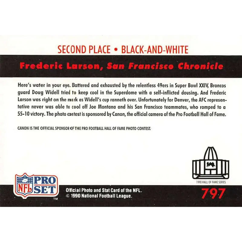 1990 Pro Set #797 Doug Widell NM-MT Denver Broncos Football Card - Football Card Single