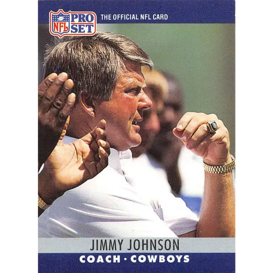 1990 Pro Set #85 Jimmy Johnson NM-MT Dallas Cowboys Football Card - Football Card Single
