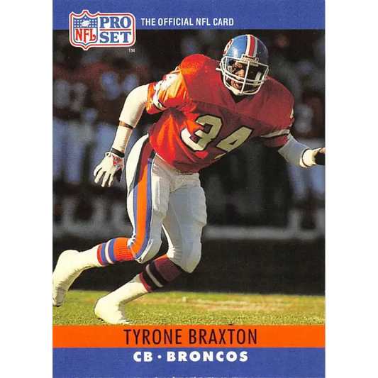 1990 Pro Set #87 Tyrone Braxton NM-MT Denver Broncos Football Card - Football Card Single
