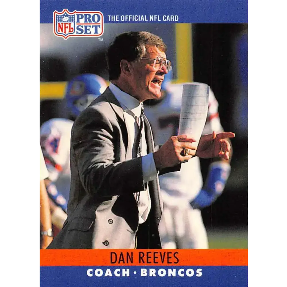 1990 Pro Set #94 Dan Reeves NM-MT Denver Broncos Football Card - Football Card Single