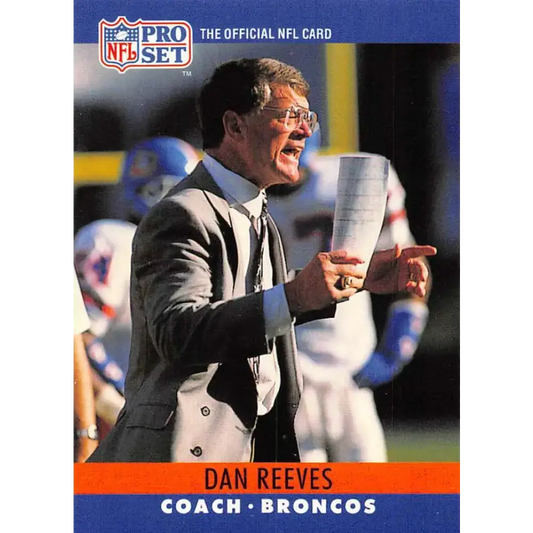 1990 Pro Set #94 Dan Reeves NM-MT Denver Broncos Football Card - Football Card Single