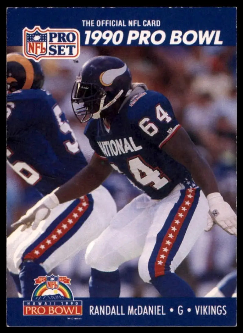 1990 Pro Set Pro Bowl Randall McDaniel #403 Minnesota Vikings Football Card NFL - Football Card Single