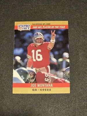 1990 Pro Set FACT Cincinnati #2 Joe Montana - Football Card Single
