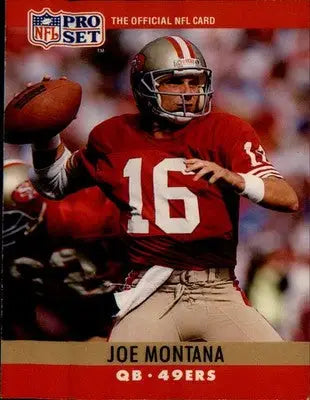 1990 Pro Set FACT Cincinnati #293 Joe Montana - Football Card Single