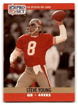 1990 Pro Set Football Steve Young #645 San Francisco 49ers - Football Card Single