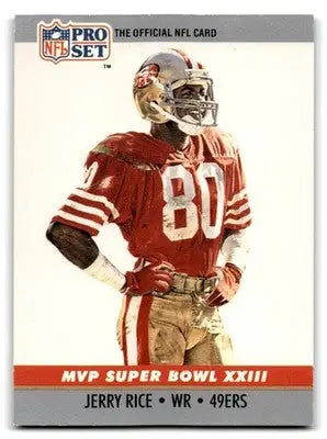 1990 Pro Set Jerry Rice Super Bowl MVP Collectibles #23 49ers - Football Card Single