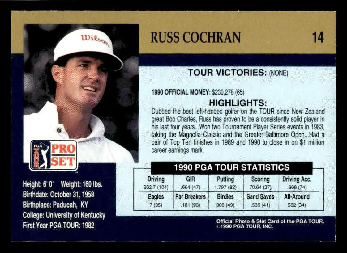 1990 Pro Set PGA Tour #14 Russ Cochran - Other
