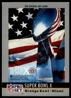 1990 Pro Set Super Bowl 10 Steelers Cowboys Football Card