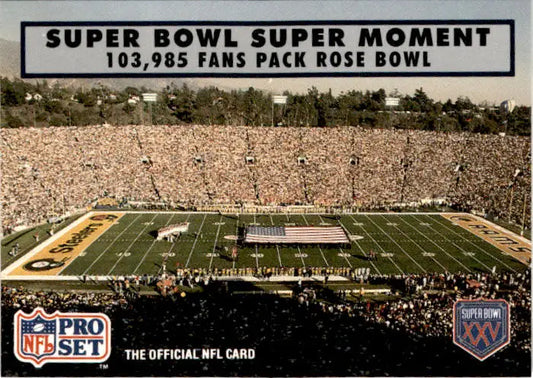 1990 Pro Set Super Bowl XXV Silver Anniversary 103,985 Fans Pack Rose Bowl SBXIV - Football Card Box