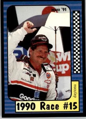 1990 Race #15 Daytona - 1991 Maxx - #185 - Racing - Racing Card Single