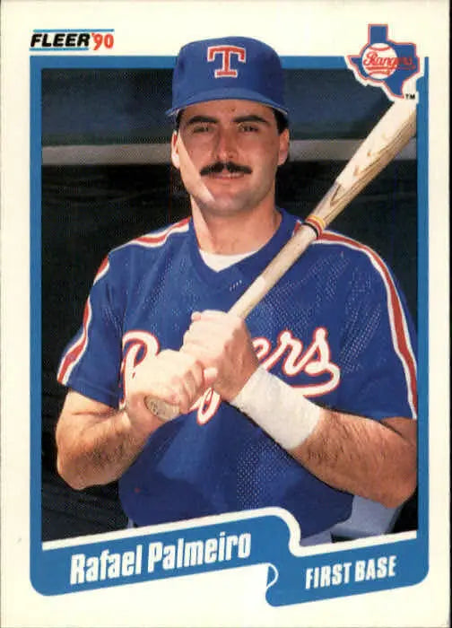 1990 Rafael Palmeiro Fleer Baseball Card #308 - Baseball Card Single