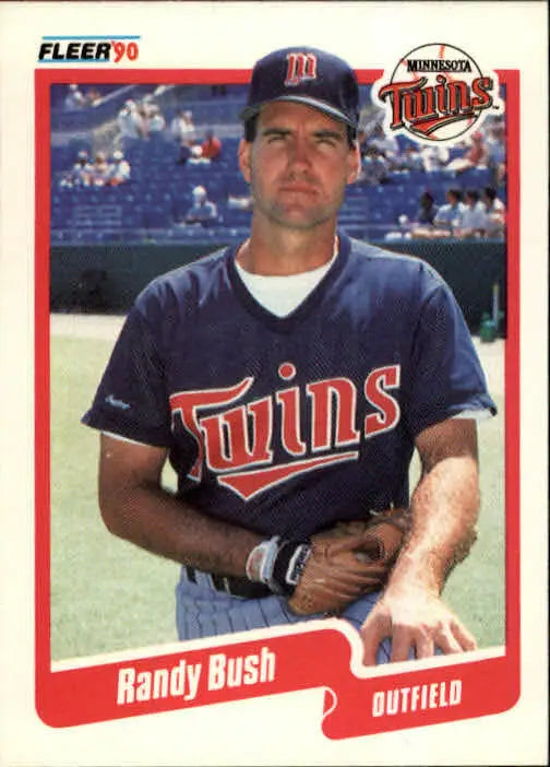 1990 Randy Bush Fleer Baseball Card #370 - Baseball Card Single
