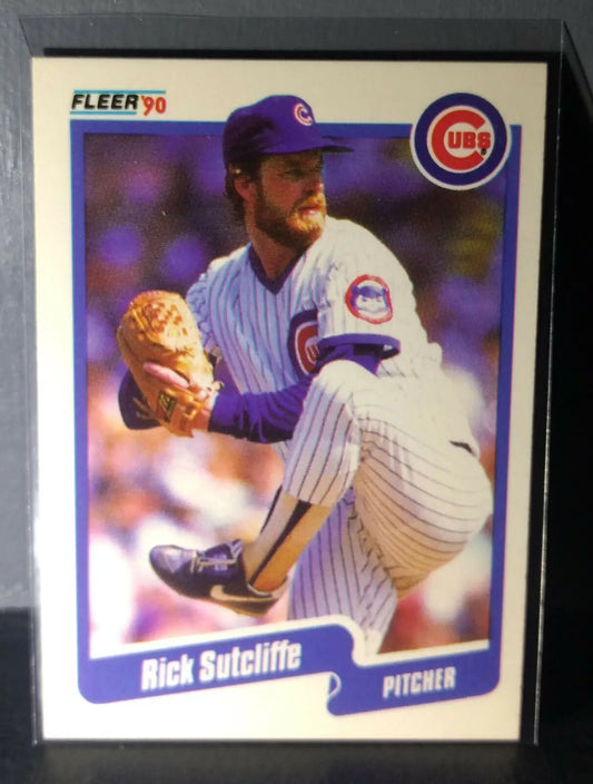 1990 Rick Sutcliffe Fleer Baseball Card #43 - Baseball Card Single