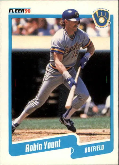 1990 Robin Yount Fleer Baseball Card #340 - Baseball Card Single