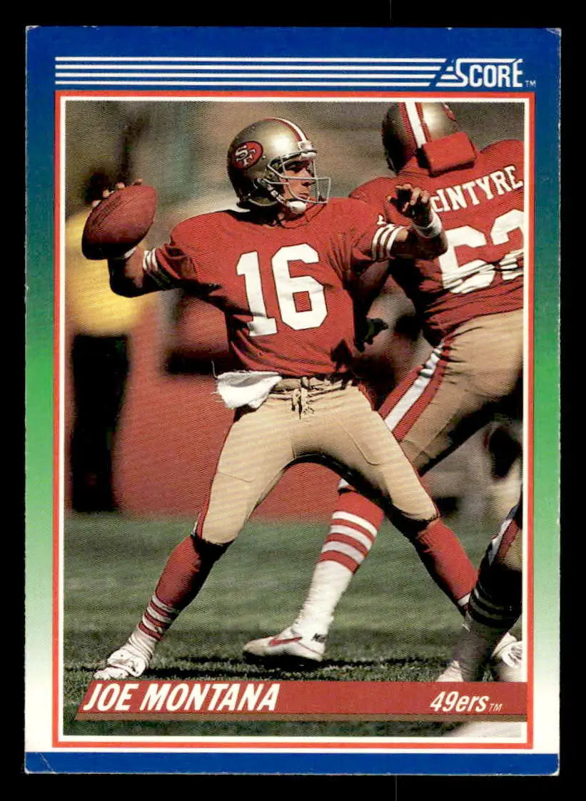 1990 Score #1 Joe Montana - Football Card Single