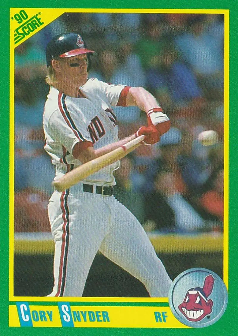 1990 Score #10 Cory Snyder EX Excellent Cleveland Indians Baseball Card - Baseball Card Single