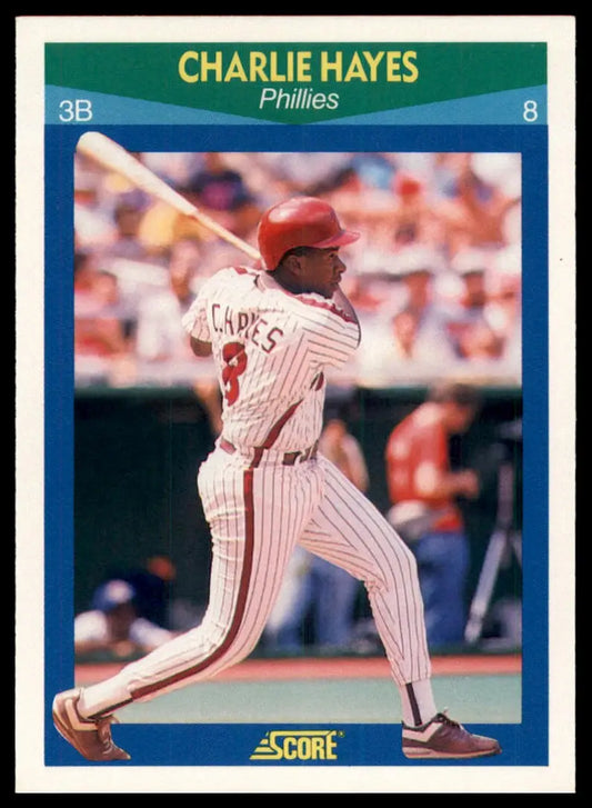 1990 Score 100 Rising Stars Charlie Hayes 12 Philadelphia Phillies NM - Baseball Card Single