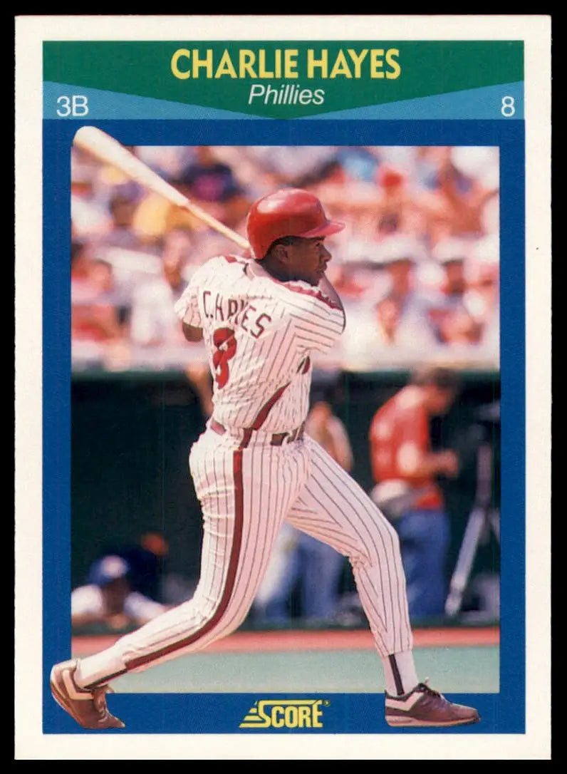 1990 Score 100 Rising Stars Charlie Hayes 12 Philadelphia Phillies NM - Baseball Card Single