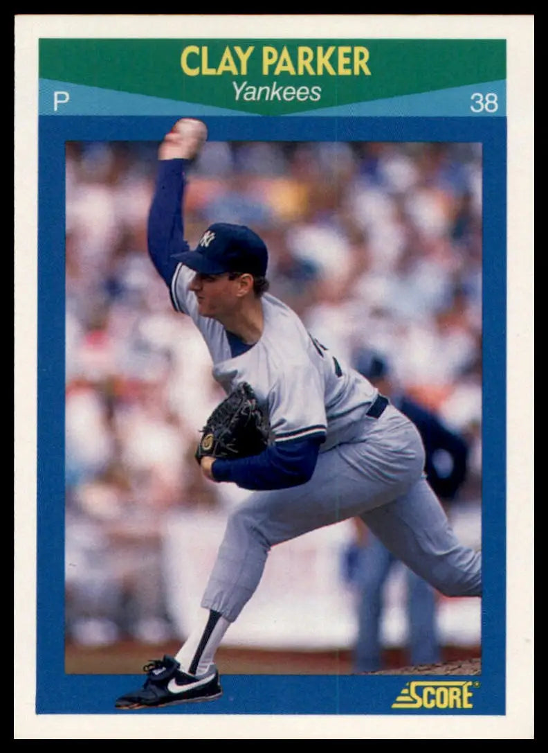 1990 Score 100 Rising Stars Clay Parker 17 New York Yankees NM - Baseball Card Single