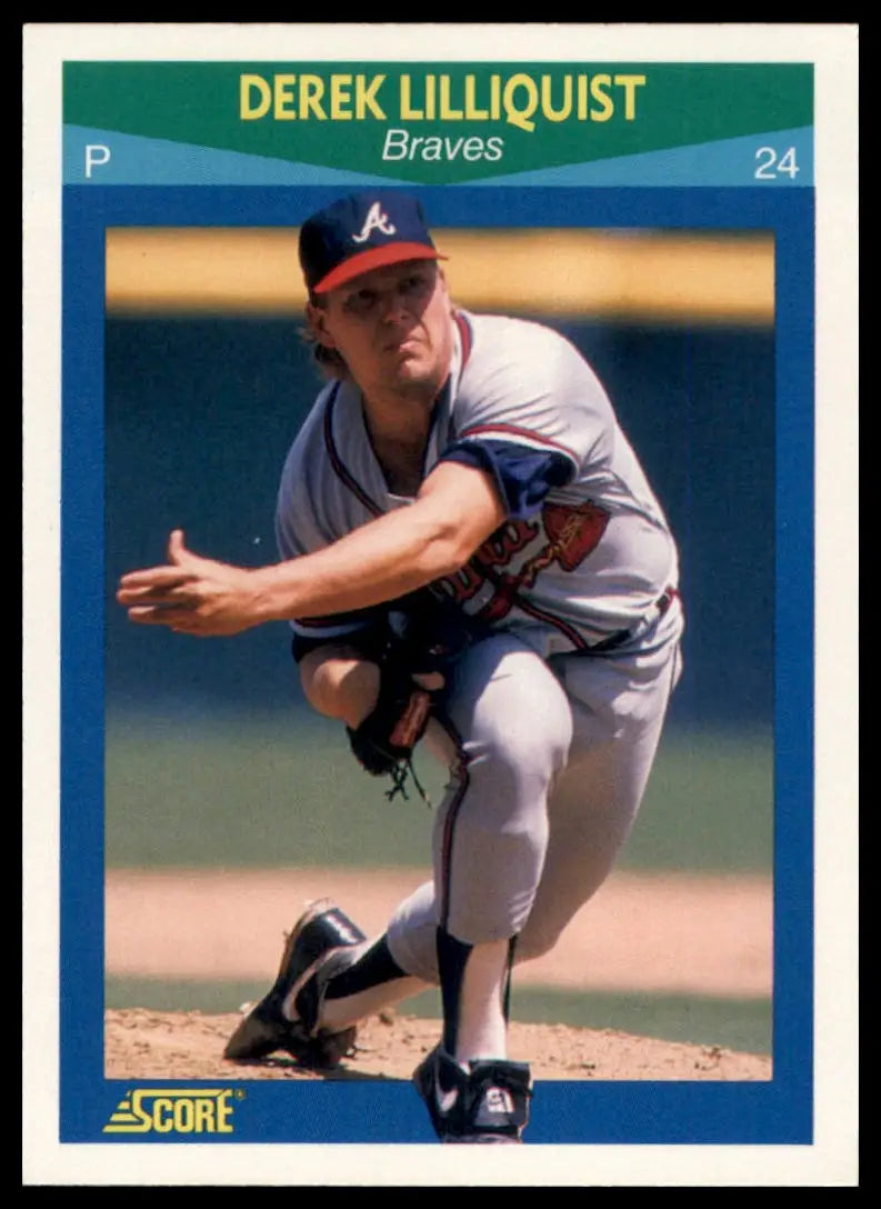 1990 Score 100 Rising Stars Derek Lilliquist 19 Atlanta Braves NM - Baseball Card Single