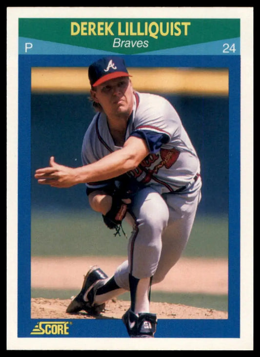 1990 Score 100 Rising Stars Derek Lilliquist 19 Atlanta Braves NM - Baseball Card Single