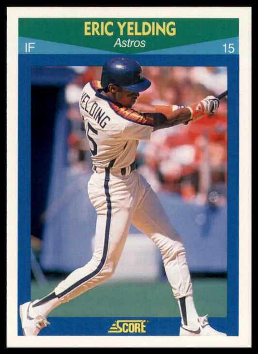 1990 Score 100 Rising Stars Eric Yelding 16 Houston Astros NM - Baseball Card Single