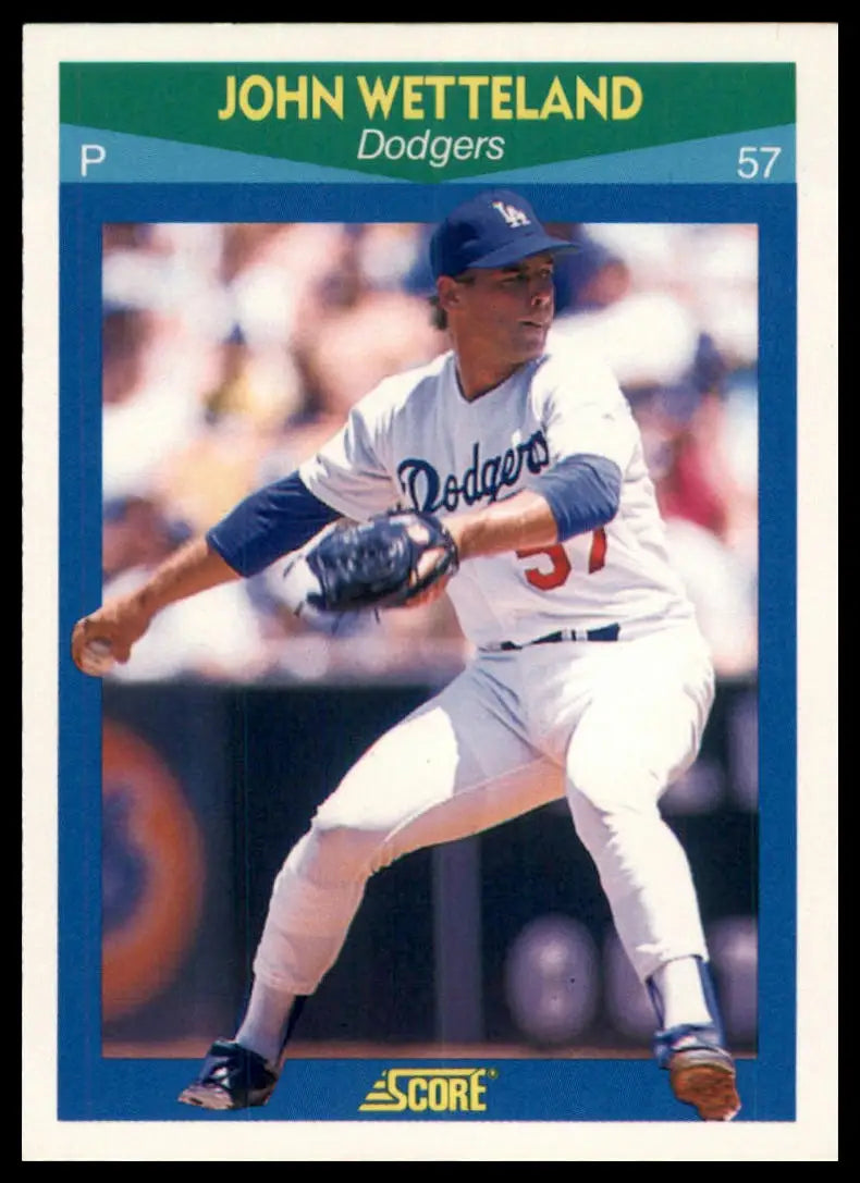 1990 Score 100 Rising Stars John Wetteland 25 Los Angeles Dodgers NM - Baseball Card Single