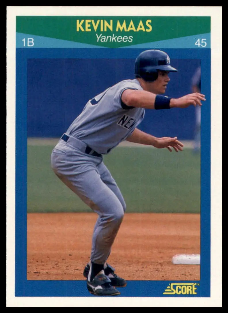 1990 Score 100 Rising Stars Kevin Maas 27 New York Yankees NM - Baseball Card Single