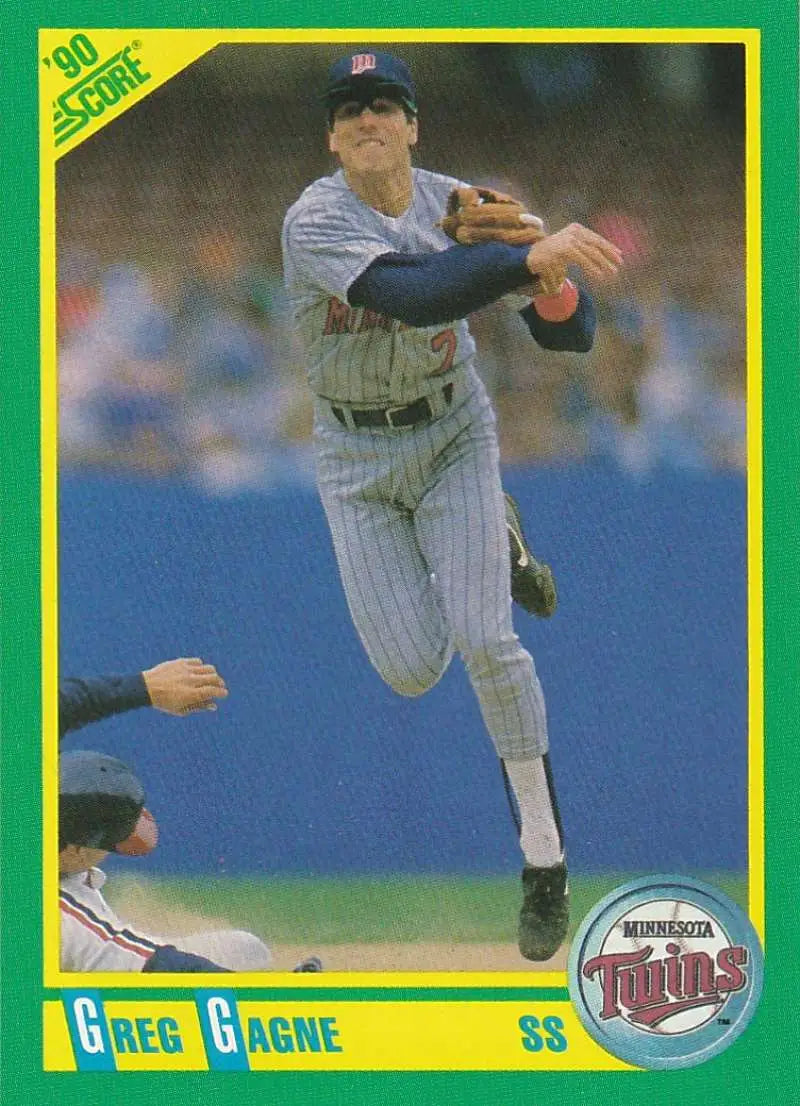 1990 Score #102 Greg Gagne EX Excellent Minnesota Twins Baseball Card - Baseball Card Single