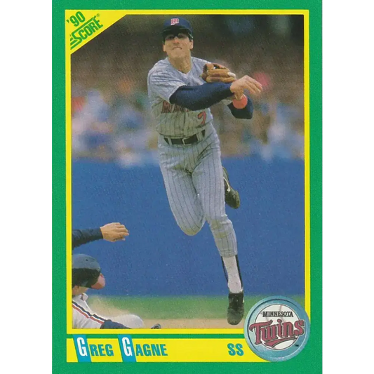 1990 Score #102 Greg Gagne NM-MT Minnesota Twins Baseball Card - Baseball Card Single