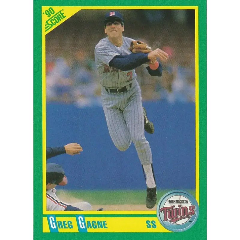 1990 Score #102 Greg Gagne NM-MT Minnesota Twins Baseball Card - Baseball Card Single