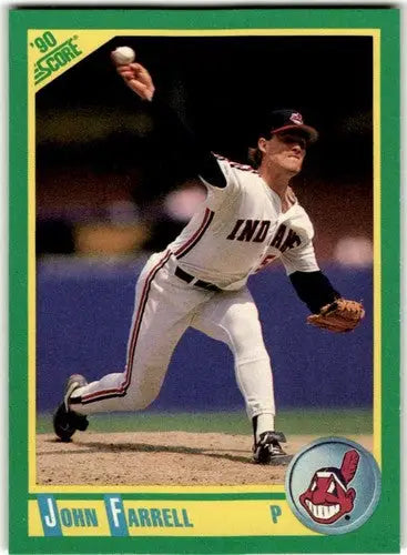 1990 Score John Farrell baseball card featuring original gloss and the Simply Sandoval design