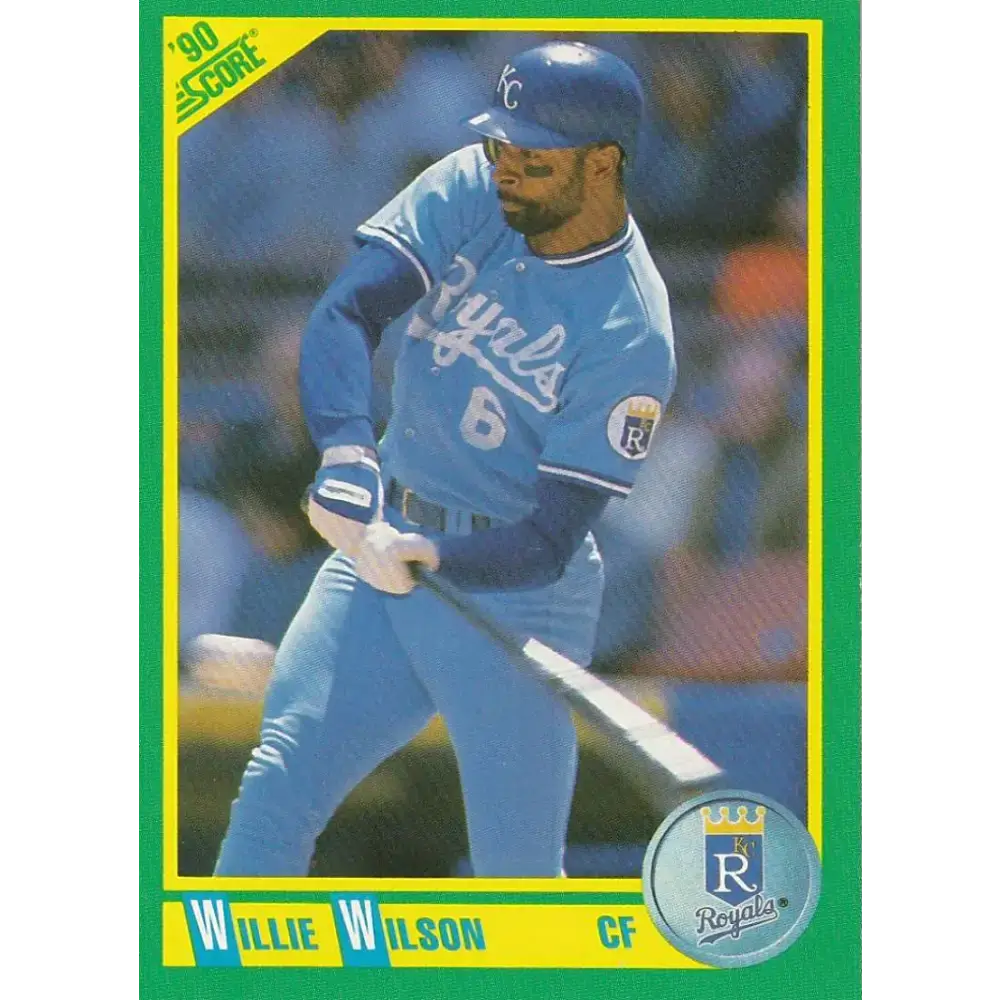 1990 Score #104 Willie Wilson NM-MT Kansas City Royals Baseball Card - Baseball Card Single