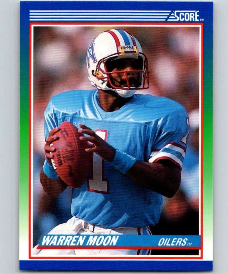 1990 Score #105 Warren Moon NM-MT Houston Oilers Football Card - Football Card Single