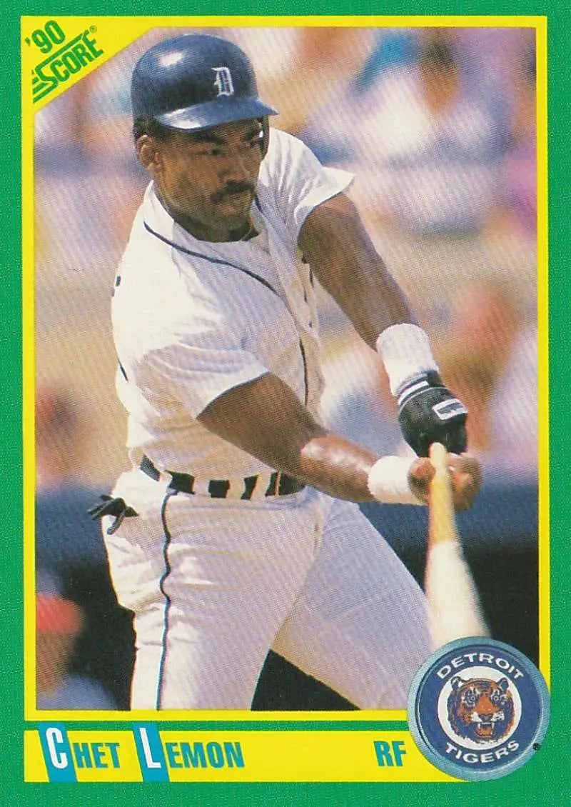 1990 Score #106 Chet Lemon EX Excellent Detroit Tigers Baseball Card - Baseball Card Single