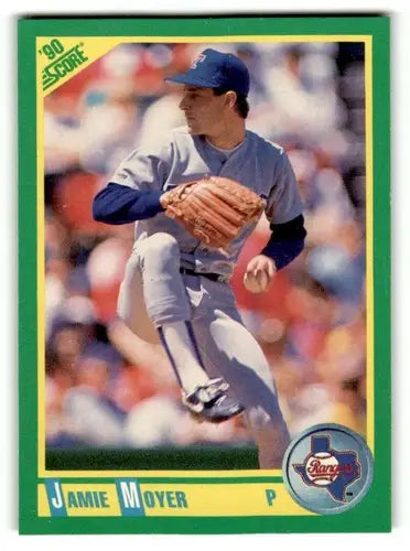 Original gloss 107b Jamie Moyer Texas Rangers baseball card from 1990 Score series
